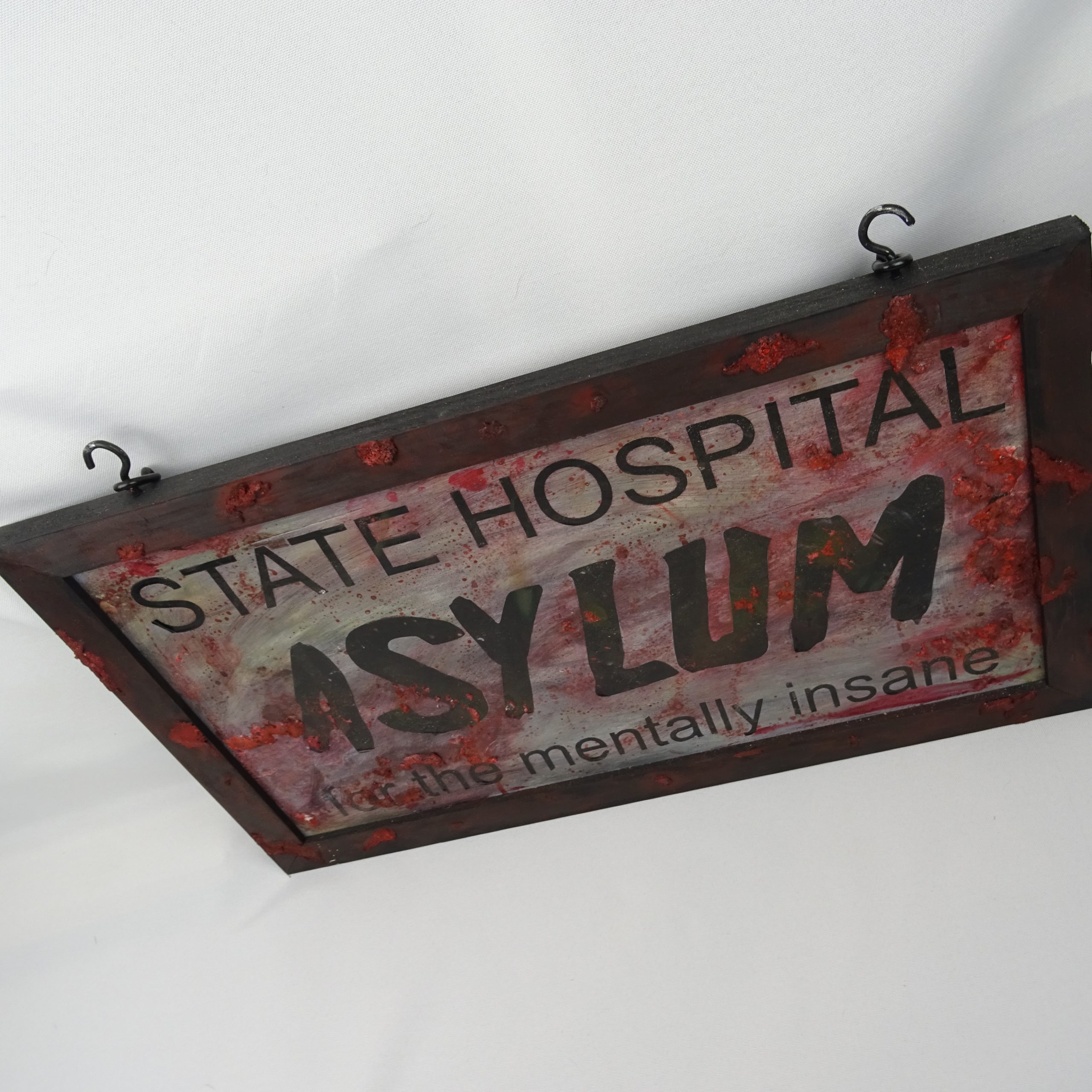 State Hospital Asylum Hanging Sign Including Heavy Duty Chain - Image 3