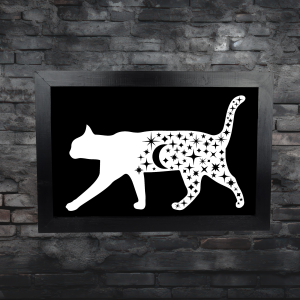 Celestial Cat Large Framed Picture