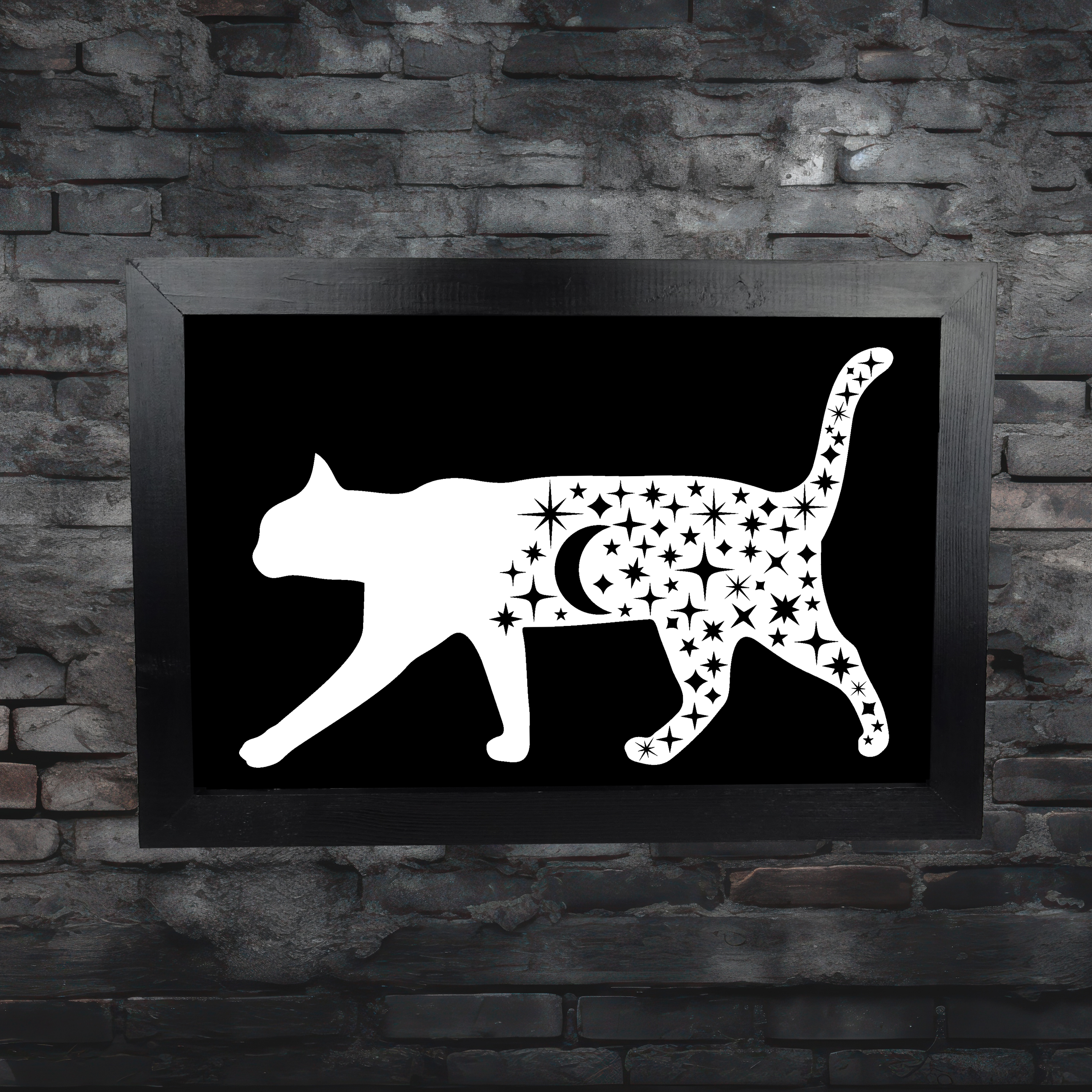 Celestial Cat Large Framed Picture