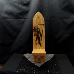 Grim Reaper Oak Wall Sconce