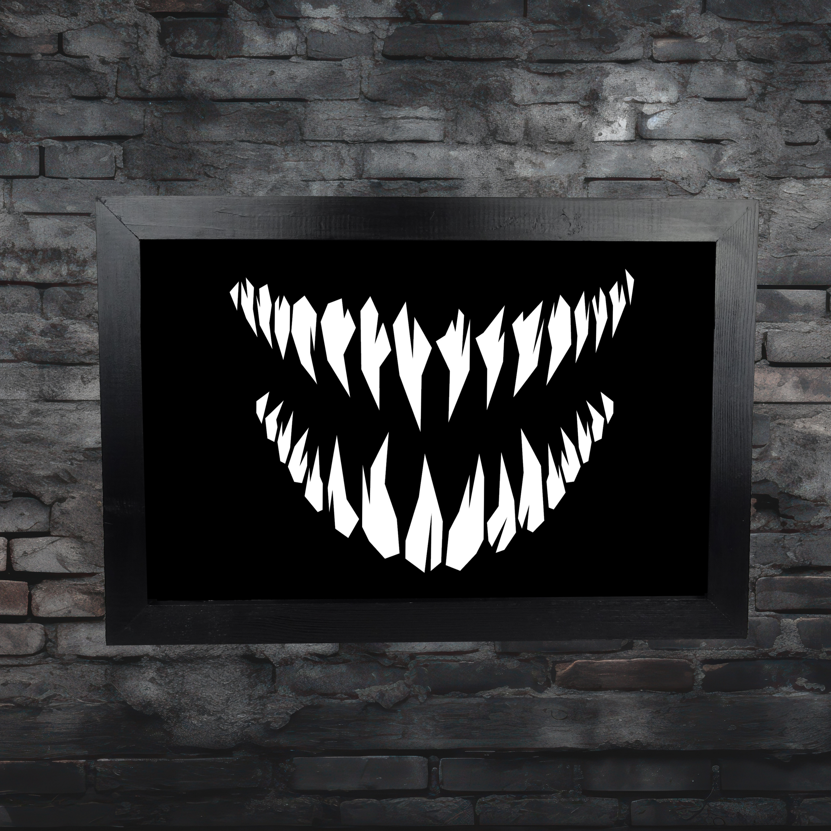 Sharp Teeth framed wall art