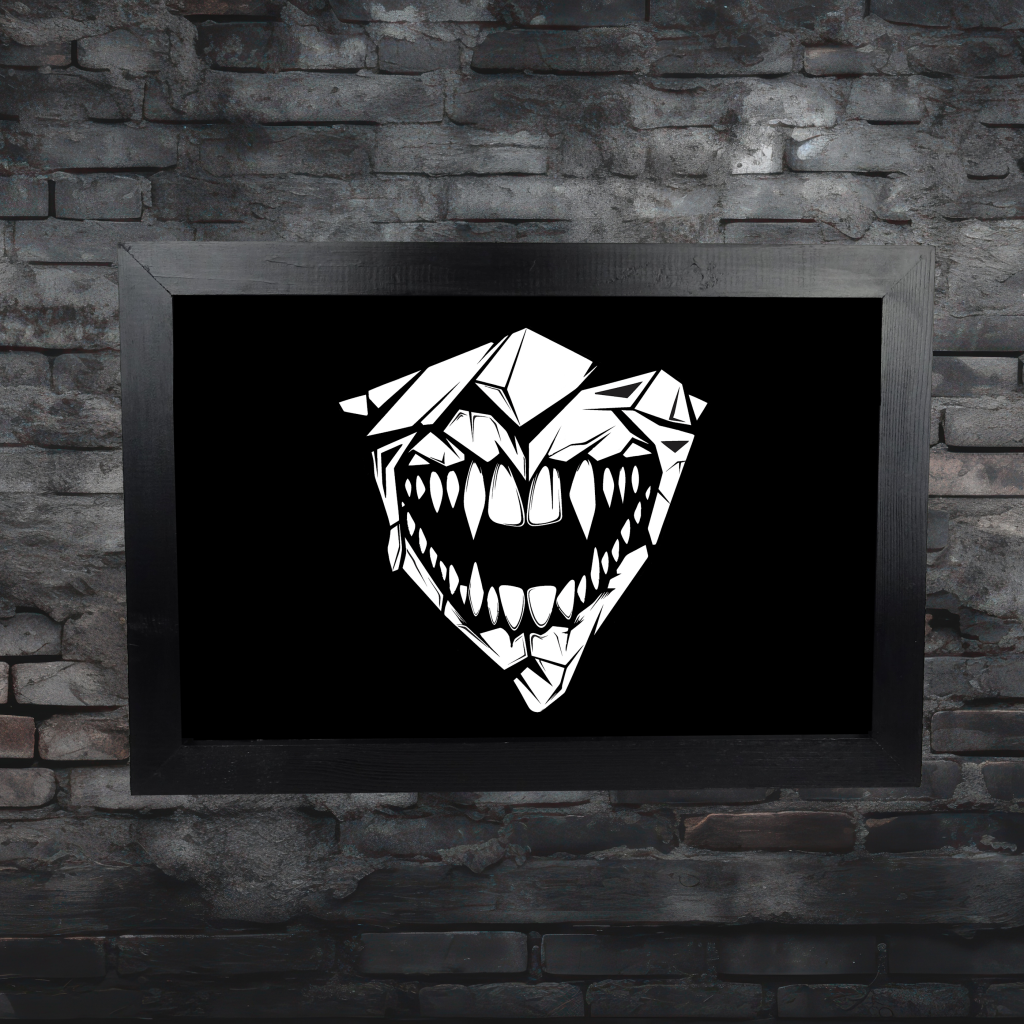 Sinister Grin framed wall art