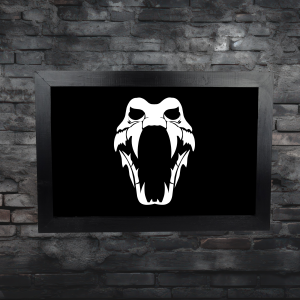 snake head framed wall art