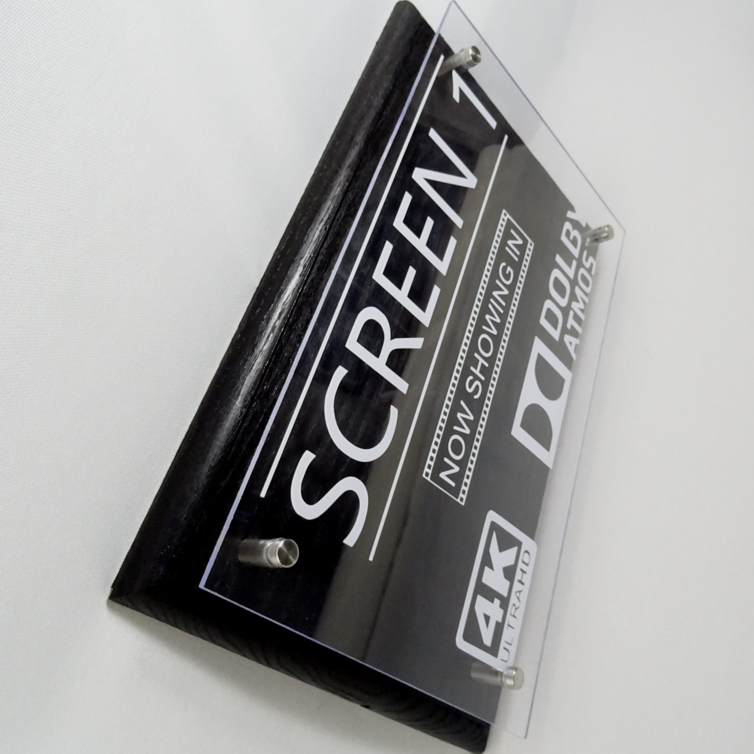 'Screen 1' Home Cinema Stand Off Sign - Image 3